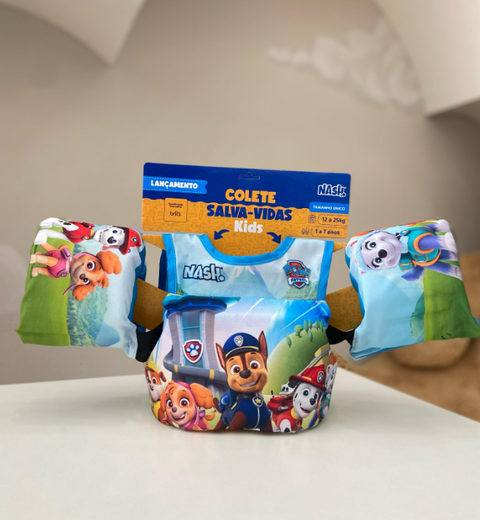 BOIA INFANTIL COLETE SALVA VIDAS NASH PATRULHA CANINA TURMA TODA