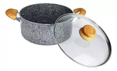 Cacerola Hudson Granito Stone Aluminio Forjado 24cm Color Gris - AMODO ORDEN