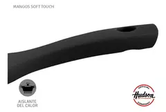 Wok Con Tapa Antiadherente Hudson Aluminio TEFLON 28 Cm Color Negro - comprar online
