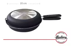 Sarten Doble Antiadherente Hudson 20 Cm Tortilla Aluminio Color Negro - comprar online