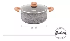 Cacerola Hudson Granito Stone Aluminio Forjado 28cm Color Gris - comprar online