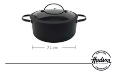 Cacerola De Aluminio Negra Antiadherente Total Black 24 Cm Color Negro en internet