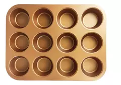 Molde Muffins X12 Cupcakes Hudson Antiadherente Horno Color Total Cobre en internet