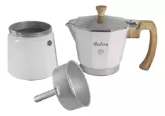 Cafetera Aluminio Blanca Tipo Italiana 9 Tazas Inducción - tienda online
