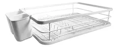 Secaplatos Escurridor Acero Hudson 1 Piso Bandeja Cocina Color Blanco Sp09 - AMODO ORDEN