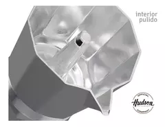 Cafetera Aluminio Hudson Gris Estilo Italiana 9 Tazas - AMODO ORDEN