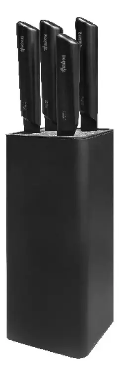 Hudson Design Set de 4 cuchillos negros de acero inoxidable 23x10cm - tienda online