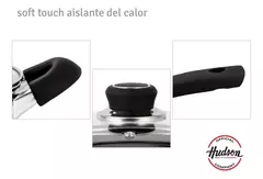 Wok Con Tapa Antiadherente Hudson Aluminio Teflon 32 Cm Color Negro - AMODO ORDEN