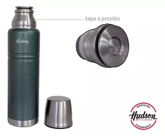 Termo Hudson Acero verde 1 Litro De Acero Inoxidable 24hs - tienda online