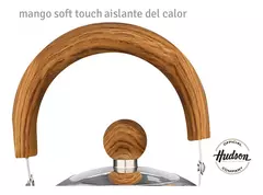 Imagen de Hudson Pava Acero Inoxidable 1,5lts Pico Matero Mango Madera Normal Color Marrón