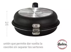 Imagen de Sarten Doble Antiadherente Hudson 20 Cm Tortilla Aluminio Color Negro