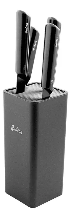 Hudson Design Set de 4 cuchillos negros de acero inoxidable 23x10cm - comprar online