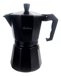 Cafetera Aluminio Hudson Black Estilo Italiana 6 Pocillos - comprar online