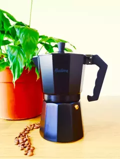 Cafetera Aluminio Hudson Negra 9 Tazas Cafe Full Black - comprar online