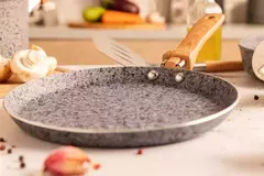 Sarten Panquequera De Aluminio 22 Cm Linea Hudson Stone Color Gris Granito en internet