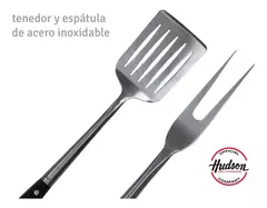 Set Parrilla 4 Pzs Hudson Linea Bbq Acero Inox Cocina Asado - comprar online