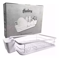 Secaplatos Escurridor Acero Hudson 1 Piso Bandeja Cocina Color Blanco Sp09 - comprar online