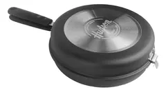 Sarten Doble 24 Cm Teflon Antiadherente Hudson CP-24 Tortilla Papa Color Negro en internet