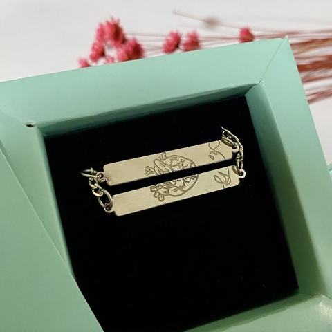 KIT Pulseiras de Prata Personalizável 20cm
