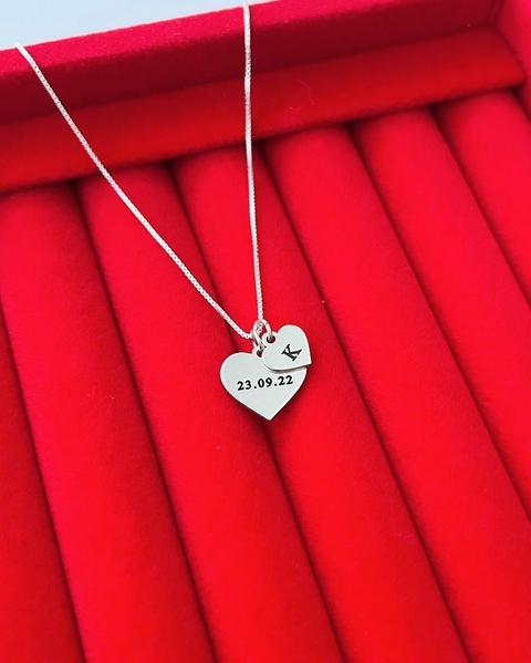 Colar de Prata Heart Love Personalizado