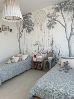 Mural Caballos blancos - comprar online