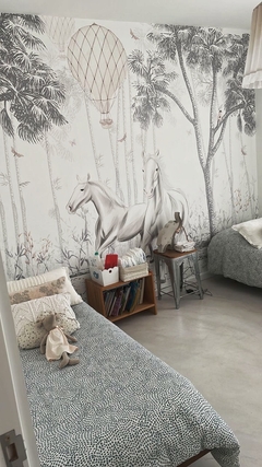 Mural Caballos blancos