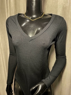 Body Decote V Manga Longa - loja online