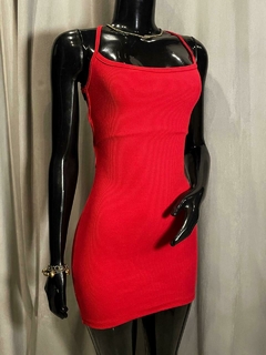 Vestido Curto Tubinho Costas Ajustável Trançada