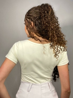 Body Manga Curta Decote Quadrado Essentials - comprar online