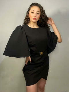 Vestido Curto Manga Bufante Essentials na internet