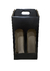 Maletin x 2 Botellas negro liso con ventana - comprar online