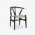 Silla Wishbone Negra Ratan natural - comprar online