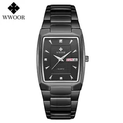 Relógios Masculinos de Luxo, Quartzo Dourado, Aço Inoxidável, WWOOR - loja online