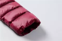 Imagem do Casaco leve e comprido para baixo feminino, casaco puffer portátil, capuz remov