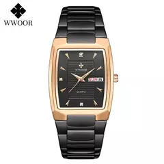 Relógios Masculinos de Luxo, Quartzo Dourado, Aço Inoxidável, WWOOR - ScottWorld