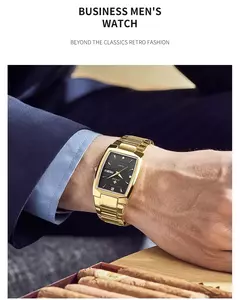 Relógios Masculinos de Luxo, Quartzo Dourado, Aço Inoxidável, WWOOR na internet