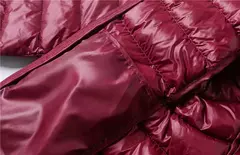 Casaco leve e comprido para baixo feminino, casaco puffer portátil, capuz remov - ScottWorld