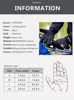 Luvas de inverno esporte ao ar livre tela sensível ao toque bicicleta ciclismo