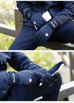 Luvas de inverno esporte ao ar livre tela sensível ao toque bicicleta ciclismo