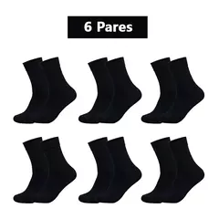 6 Pares, Meias Antibacterianas Masculinas 100% Algodão, Casuais de Negócios, L - loja online