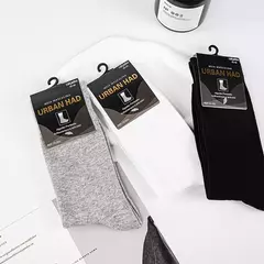 6 Pares, Meias Antibacterianas Masculinas 100% Algodão, Casuais de Negócios, L na internet
