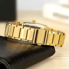 Relógios Masculinos de Luxo, Quartzo Dourado, Aço Inoxidável, WWOOR - comprar online