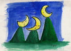 "TRES LUNAS MEXICANAS, LAS MONTAÑAS NOCHE, ESTRELLA FUGAZ" - comprar en línea