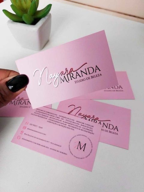 CARTÃO DE VISITA | FRENTE E VERSO | ACABAMENTO EM VERNIZ LOCAL - comprar online