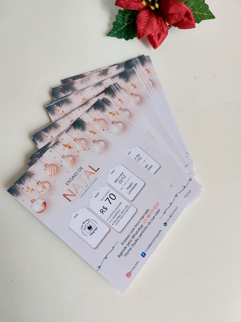 50 PANFLETOS | PAPEL FOTOGRÁFICO 115GR | SÓ FRENTE