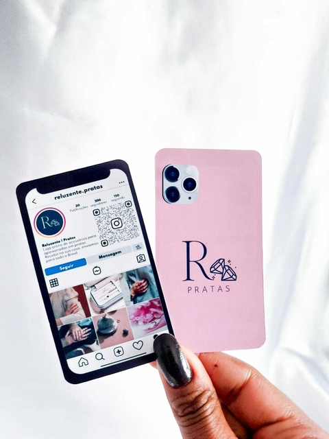 CARTÃO DE VISITA | ESTILO IPHONE | PAPEL FOTOGRÁFICO 180GR