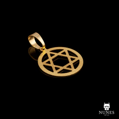 PINGENTE ESTRELA DE DAVI ARO MEDIO 3X3CM ( 1.4G ) - BANHADO A OURO 18K - comprar online