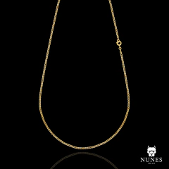 CORRENTE PIASTRINE FECHO TRADICIONAL (2mm) - 4G - 60CM ou 70CM - BANHADO A OURO 18K - comprar online