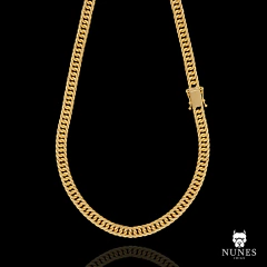 CORRENTE GRUMET FECHO TRAVA DUPLA (10MM) - 49G - 70CM - 60CM ( OCA ) - BANHADO A OURO 18K - comprar online