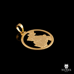 PINGENTE SÃO JORGE ARO VAZADO 3X3CM ( 3.4G ) - BANHADO A OURO 18K - comprar online